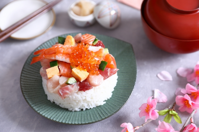 A serving of chirashizushi