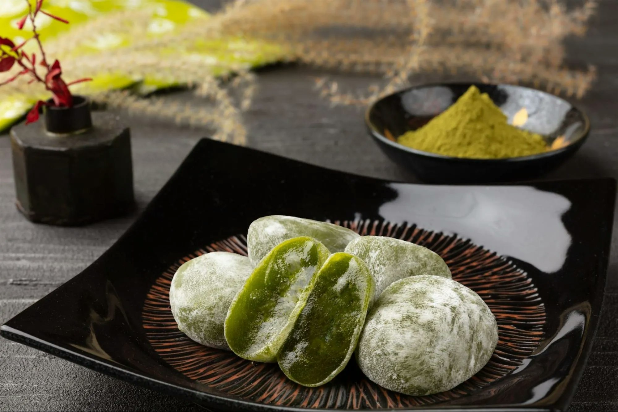 Richly-flavored Matcha Mochi