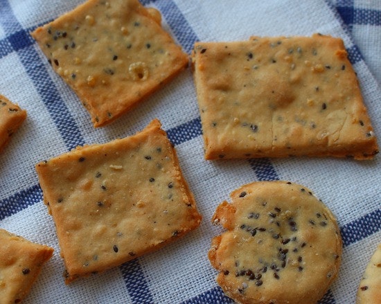 Sesame crackers.